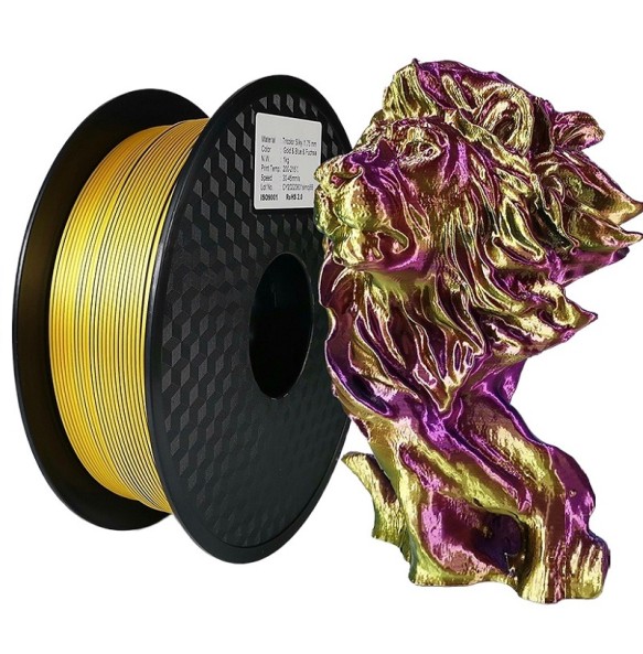 200G 3D Printer Filament Tricolor PLA 1.75mm 1kg Filament Silk 3D Material Sublimation PLA Multicolor Filamento Impresora 3D