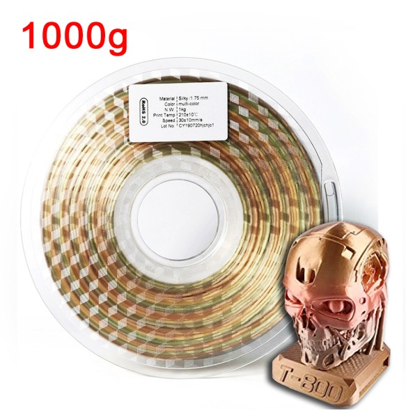 New Silk Rainbow PLA 1.75mm 3D Printing Material Duotone Gradient Gold Bronze Purple Black 3D Printer Filament 1kg 500g 250g