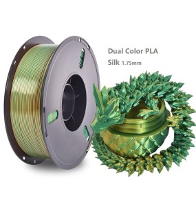 3D Printer Dual Color Filament PLA 1kg Silk Filament 1.75mm Two-tone 3D Printing Material Two Color Filament Sublimation Duotone