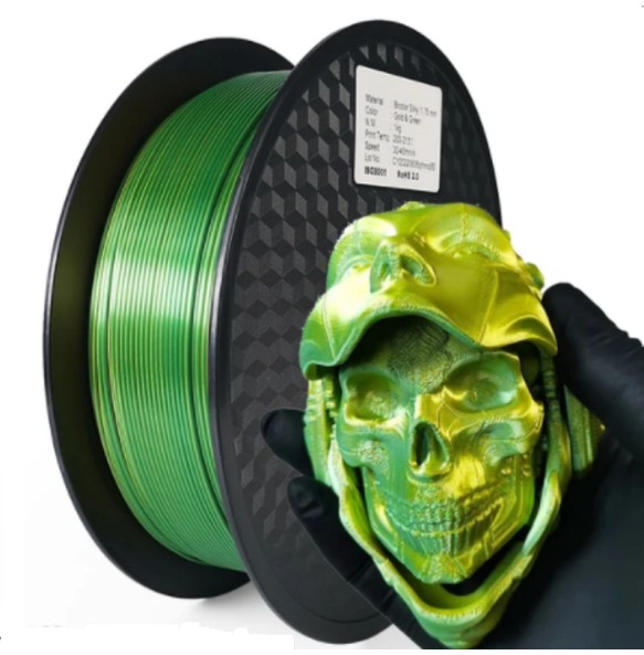 200G Dual Color Filament PLA 1kg 3D Pinter PLA Silk Filament 1.75mm 3D Printing Material Two Color Filamento PLA Sublimation