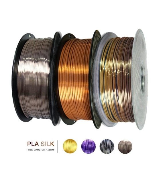 Silk PLA Filament 250g 1.75mm 3D Printer Filament Dual Color PLA Rainbow Filament PLA Tricolor Filamento impresora 3d