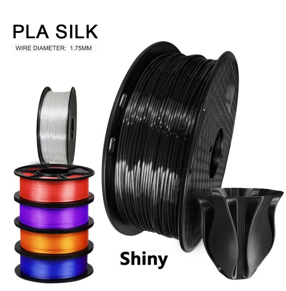 1.75mm Silk PLA Filament 3D Printer Shiny Materal 500G/250G Black Wihte Red Blue Sublimation Solid Silk-like 3D Printer Filament