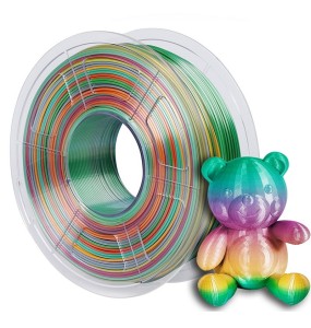 200G Rainbow Filament Silk PLA 1kg 1.75mm 3D Printer Silky Filament Color Change 3D Printing Materials PLA Filamento Gradient