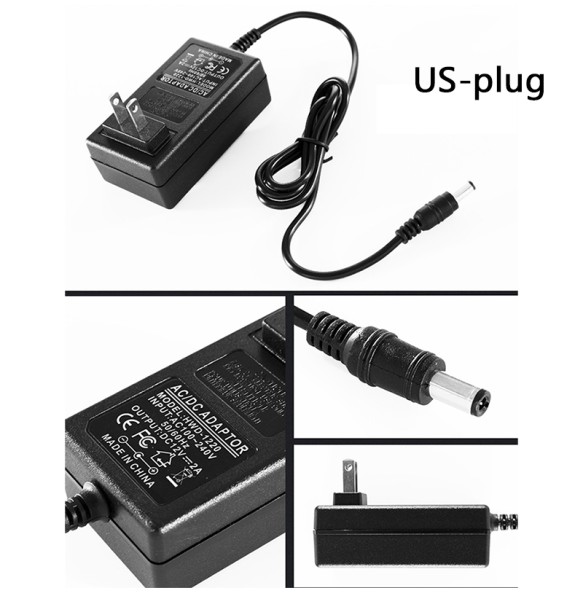 12V2.5A AC 100V-240V Adapter Power 5.5x2.1mm Connector for 3D Printers Household/Portable Devices US/EU/UK/AU Plug