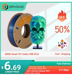 ERYONE 200g Dual/Tri Colors Silk PLA Filament For FDM 3D Printer 1.75mm ±0.03 High Quality New arrival Impresora 3D Printting