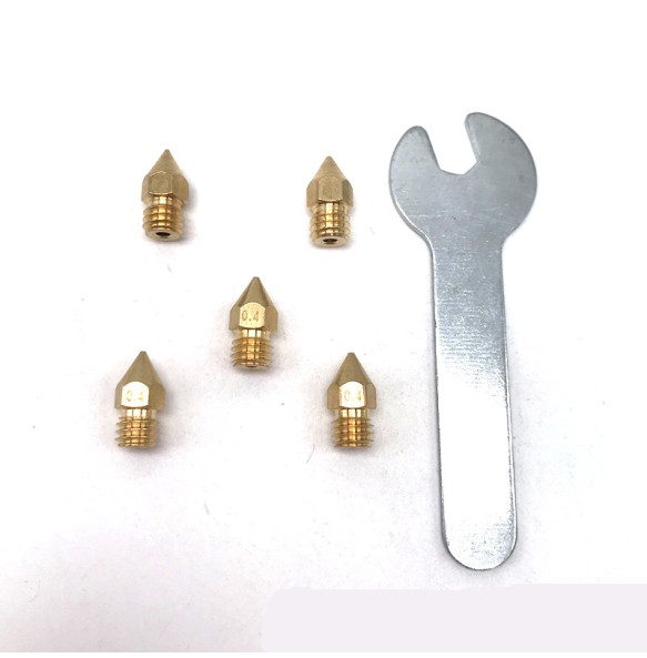 Copper Wire Brush 3D Printer Cleaner Tool with 0.4mm Nozzle Steel Needle Tweezer Spinner Wrench Brush 3D Printer Parts Tool Kit