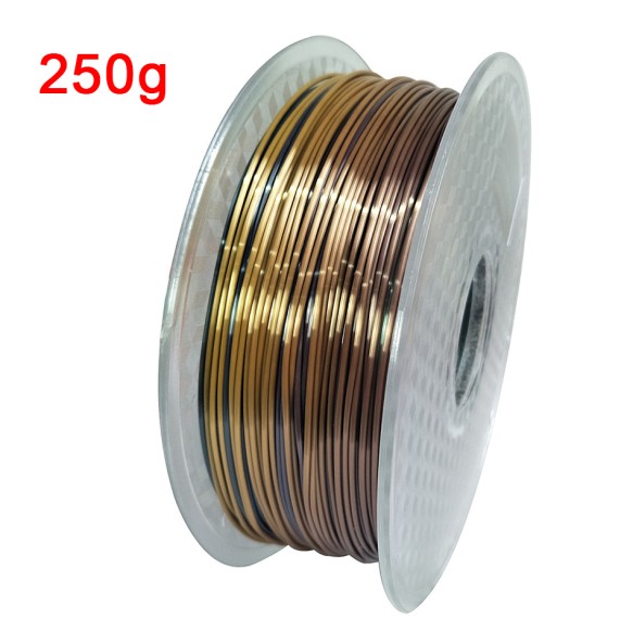 Silk Metallike Gradient Multicolor 3D Printer PLA Filament 1.75mm 3d Printing Material Shiny Rainbow Rose Gold Bronze 250g-1kg