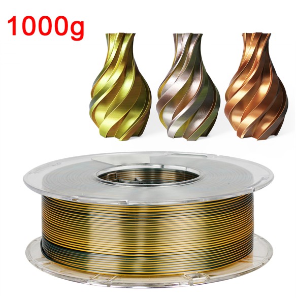 Tricolor PLA 1kg 3D Printer Tri Colors Filament Silk PLA 1.75mm For FDM 3D Printer Material Impresora 3D Printing PLA Multicolor