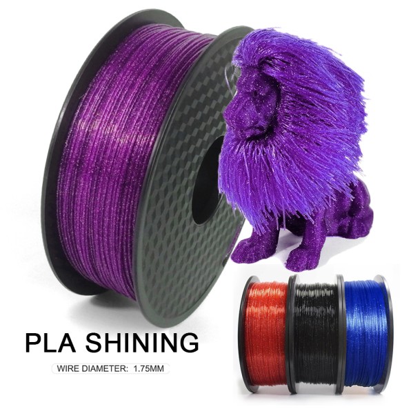 PLA Crystal Filaments 1.75 mm 1Kg /500g / 250g 3D Printer Filament Sparkle Shining 3D Printing Material Glittering PLA Filaments