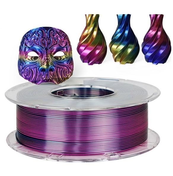 250G 3D Filament PLA 1.75mm 1kg Tricolor Filament Silk PLA 3D Printer Material Sublimation PLA Multicolor Filamento Impresora 3D