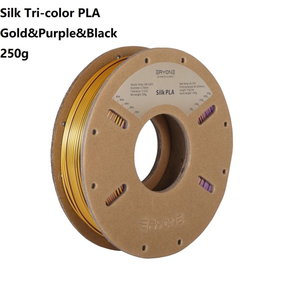 ERYONE 250G Silk Tri-Color PLA  Filament 1.75mm ± 0.03 For FDM 3D Printing New Arrival Fast Shipping