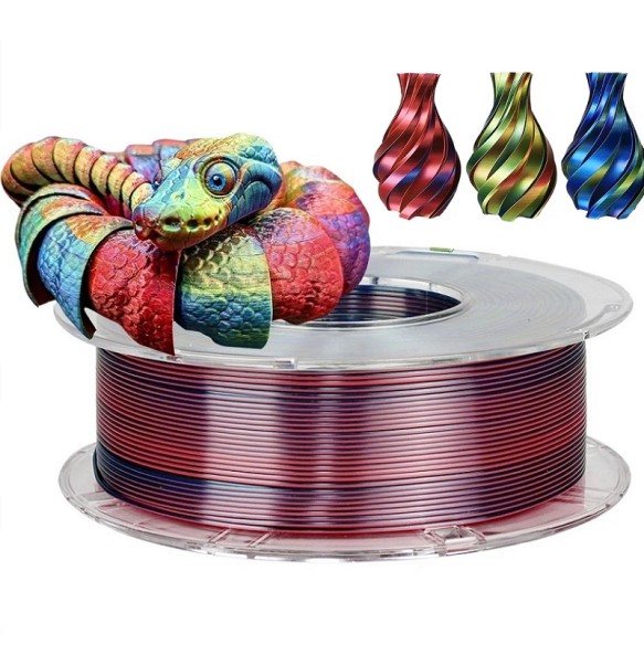 200G 3D Printer Filament Tricolor PLA 1.75mm 1kg Filament Silk 3D Material Sublimation PLA Multicolor Filamento Impresora 3D