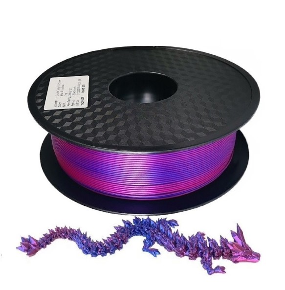 250g Dual Color PLA Silk Filament 1kg 3D Printer Filament 1.75mm Two-tone 3D Printing Material Two Color PLA Sublimation Duotone