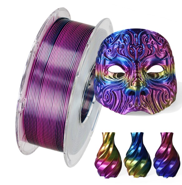 200G 3D Printer Filament Tricolor PLA 1.75mm 1kg Filament Silk 3D Material Sublimation PLA Multicolor Filamento Impresora 3D