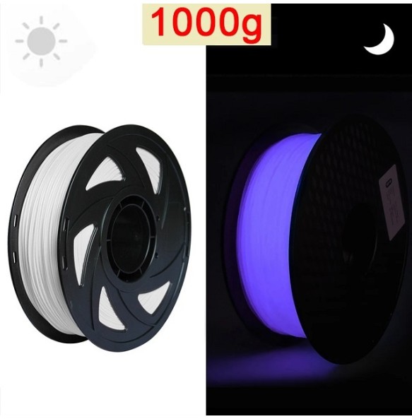 3D Filament PLA Glow In The Dark Luminous PLA 1kg 1.75mm Glowing Filament PLA Noctilucent 3D Printing Filaments Rainbow Filament