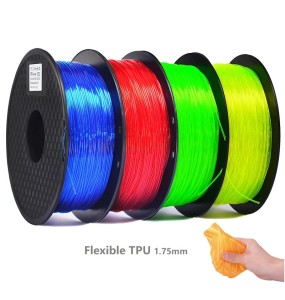 3D Printing Flexible Filament TPU 1kg Filamento 1.75mm Filament 250g Rainbow Filament Glowing 3D Printing Materials White Black