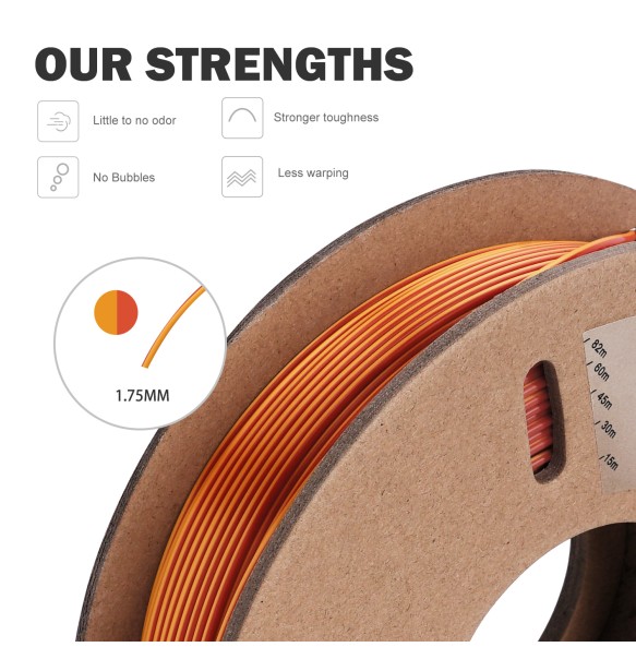 ERYONE 200g Dual Colors Silk PLA Filament For FDM 3D Printer 1.75mm ±0.03 High Quality New arrival Impresora 3D Printting