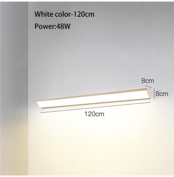 Led Waterproof Wall Lamp IP65 Outdoor Long Strip Exterior Line Light Garden Decoration External Wall Washer Lamps White Black