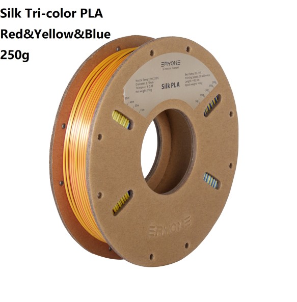 ERYONE 250G Silk Tri-Color PLA  Filament 1.75mm ± 0.03 For FDM 3D Printing New Arrival Fast Shipping