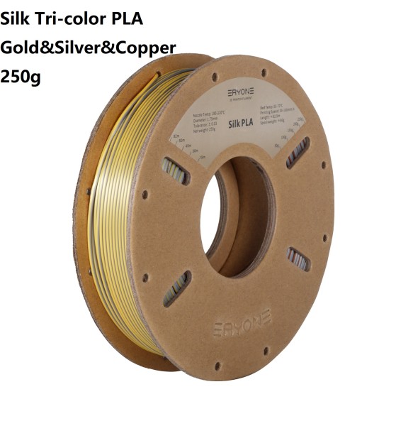 ERYONE 250G Silk Tri-Color PLA  Filament 1.75mm ± 0.03 For FDM 3D Printing New Arrival Fast Shipping