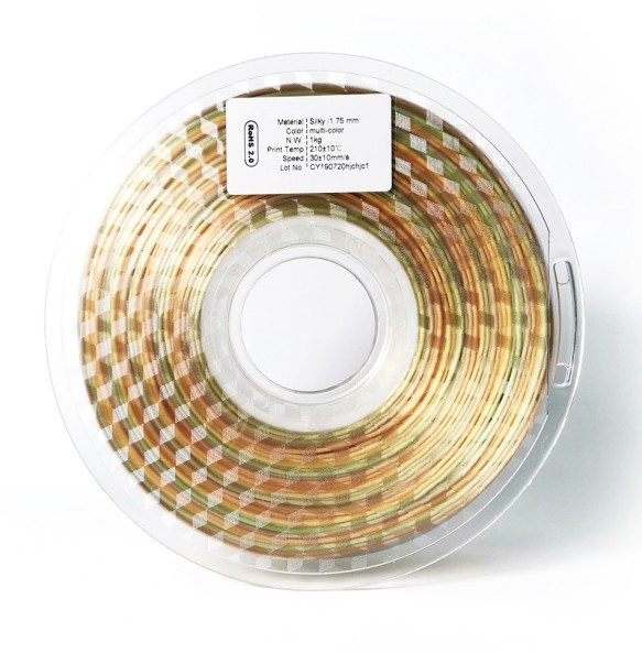 Silk Metallike Gradient Multicolor 3D Printer PLA Filament 1.75mm 3d Printing Material Shiny Rainbow Rose Gold Bronze 250g-1kg