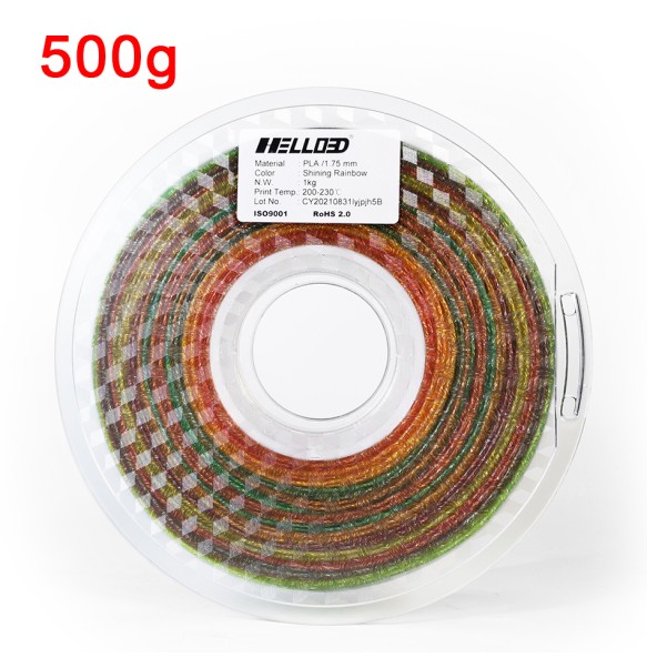 3D Printer Filament PLA 1.75mm Glittering Shining Rainbow Sublimation 3D Printing Material Sparkle Black Purple Blue Gold Orange