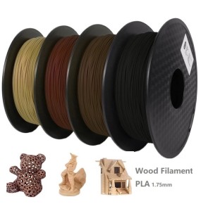 3D Printer Filament Wood PLA 1.75mm Sublimation Wooden PLA 3D Printing Material 1kg/500g/250g Ebony Red Sandal Wood Filamento