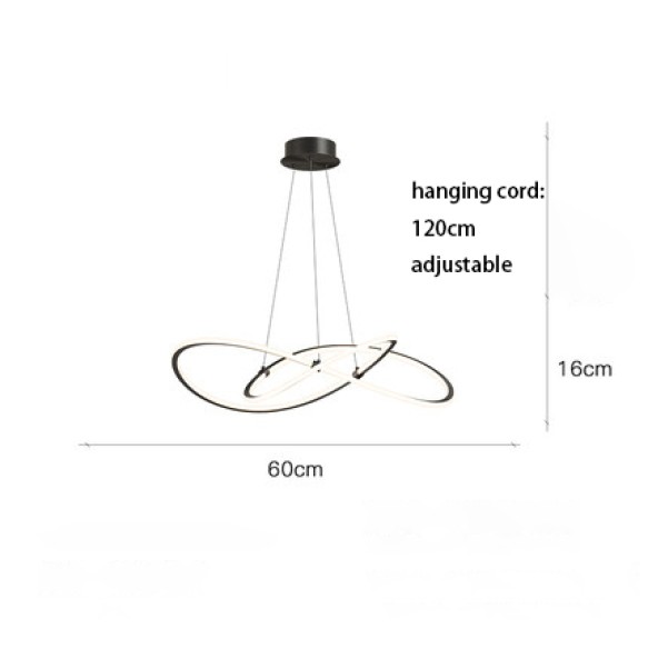 Minimalism Post Modern Suspension Dimmable LED Line Combination Pendant Light Hanging Lamp Home Decor Appliance Study Bedroom