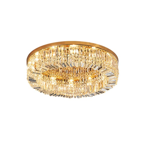 Luxury Gold Crystal Ceiling Pendant Lights Led Home Decoration Hanging Lamps Cristal Lustres over Dining Table Lamparas