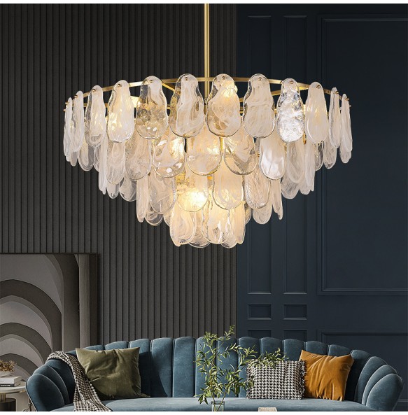 LED Postmodern White Cloud Glass Pendant Light Home Decor Dimmable Suspension Luminaire Lustre Chandelier for Living Room