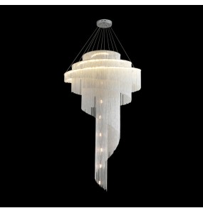 Led New Design Aluminum Tassel Pendant Light Luxury Gold Avize Modelleri 2024 Creative Lustre Salon Plafonnier Living Room Villa