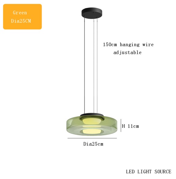 2024 Modern Glass Pendant Light Fixture Pendant Lighting for Kitchen Island Ceiling Light Green Glass Shade Dining Room Lustres