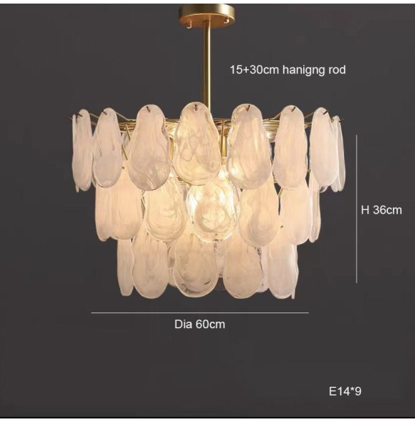 LED Postmodern White Cloud Glass Pendant Light Home Decor Dimmable Suspension Luminaire Lustre Chandelier for Living Room