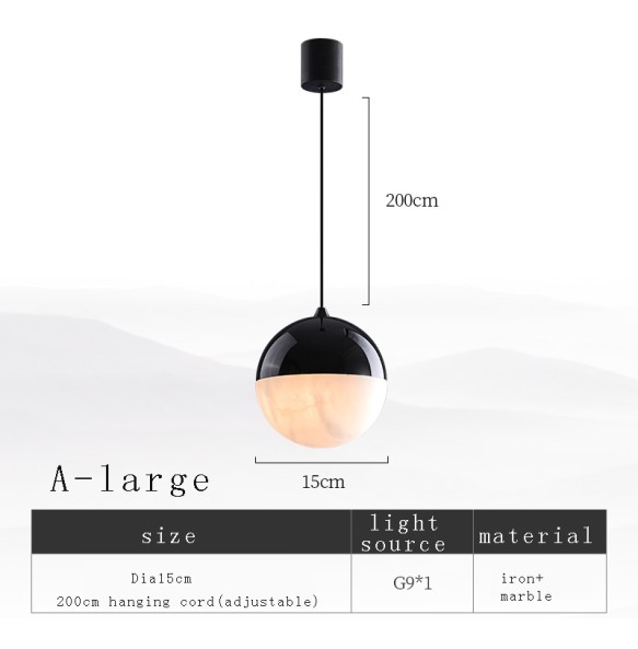 Modern Bedside Marble Pendant Light Creative Dining Room Hanging Lamp for Ceiling Home Decor Lamparas Para Habitacion Led Lustre