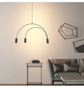 Nordic Style Minimalism Modern Suspension Black Gold Chandelier 2024 Dimmable LED Hanging Lamp Home Decor Appliance Cafe Hotel