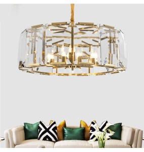 Nordic Luxury Crystal Pendant Lamp Black Ceiling Light Suspension Luminaire Home Decor Chandelier for Lobby Foyer