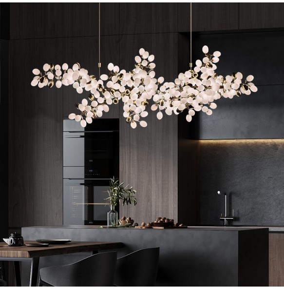 White Luxury Large Glass Pendant Lights Led Home Decor Postmodern Chandelier Creative Lamps Lustres for Villa Foyer Lobby