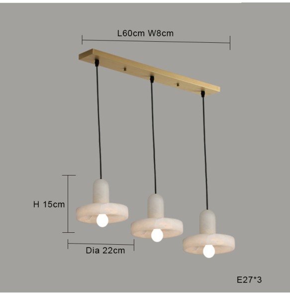 White Small Marble Pendant Light Modern Minimalist Dimmable Led Chandelier Home Decor Lamps for Dining Room Bedroom