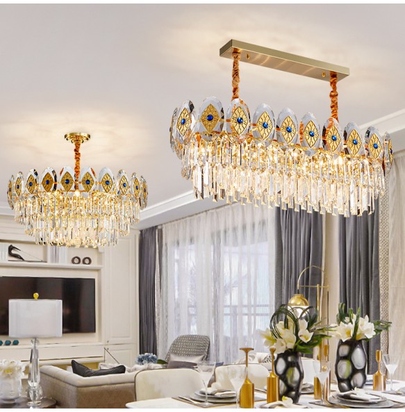 Modern Classic Home Appliance Ceiling Chandelier Lighting Luxury Crystal Lustres Lamparas for Living Room Dining Room