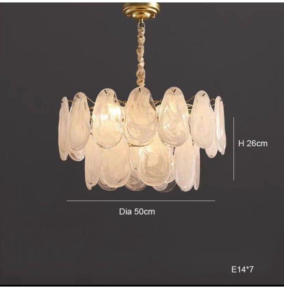 LED Postmodern White Cloud Glass Pendant Light Home Decor Dimmable Suspension Luminaire Lustre Chandelier for Living Room