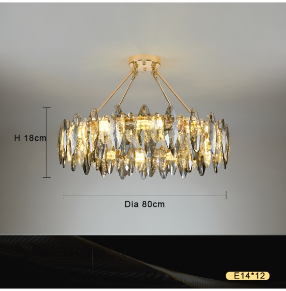 Led Postmodern New Fashion Chandelier Gold Pendant Light Luxury Chandelier Dimmable Living Room Bedroom Decoration Lustre