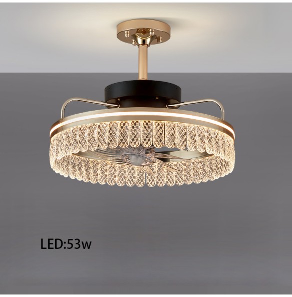 Lustre Dimmable LED Pendant Light Fan Light Light Luxury Modern Suspension Hanging Lamp Home Decor Appliance Living Room Foyer