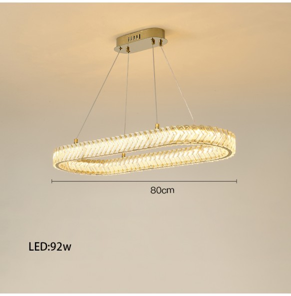 Modern Suspension Arrow Shaped Crystal Gold Round 2024 New Trend Pendant Light Dimmable LED Home Decor Appliance Lobby