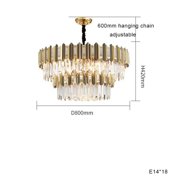 Postmodern New Trend LED Pendant Light Gold Chandelier Dimmable Home Decor Crystal Lustre Lampara for Living Room