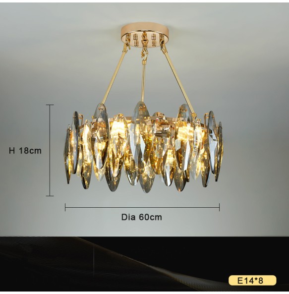 Led Postmodern New Fashion Chandelier Gold Pendant Light Luxury Chandelier Dimmable Living Room Bedroom Decoration Lustre