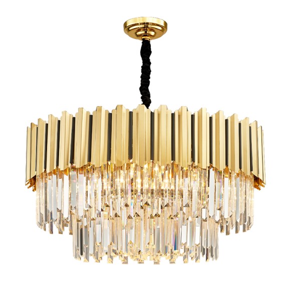 Luxury Gold Silver Crystal LED Light Fixture Lustre Pendant Light Home Appliance Home Decor Living Room Chandeliers