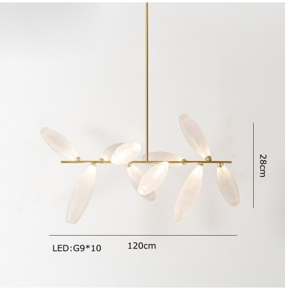 Petal Shaped Glass Art Design Pendant Light Three Color LED Hanging Lamp Indoor Light Fixture Home Decor Appliance