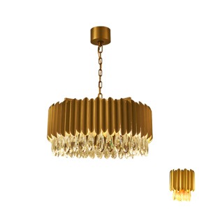 Postmodern Luxury Gold Pendant Lamp New Dimmable Home Decor Lustre Chandelier with Crystals Creative Lamparas  for Foyer