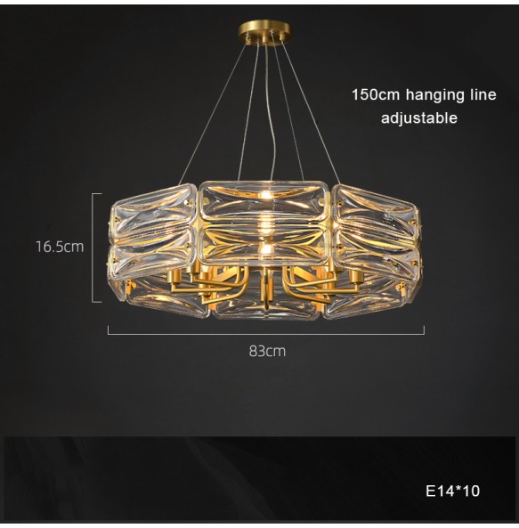 Postmodern New Creative Glass LED Pendant Light Home Decor Dimmable Suspension Luminaire Lustre Chandelier for Kitchen Island