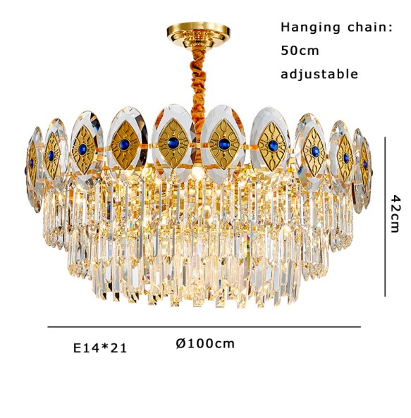 Modern Classic Home Appliance Ceiling Chandelier Lighting Luxury Crystal Lustres Lamparas for Living Room Dining Room